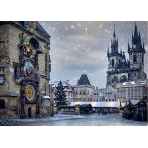 Dino - Puzzle Winter astronomical clock, Czech Republic - 1 000 piese