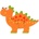 Orange Tree Toys Дървен пъзел Orange Tree Toys - Стегозавър, 4 части (OTT06784)