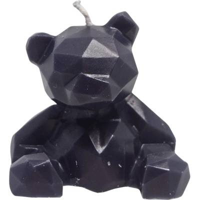 Svíčkománie3D Low-poly méďa černá 55 g