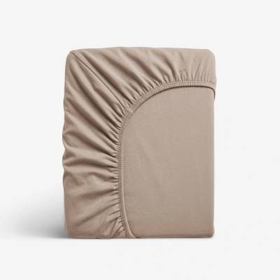 Goldea jersey elastická plachta hnedá 180x200