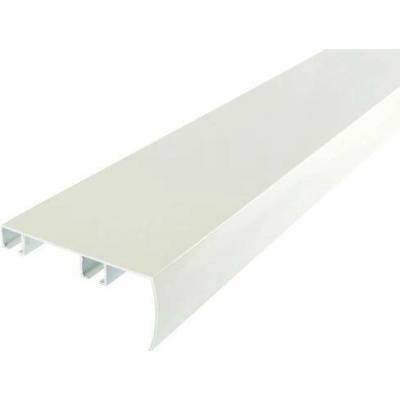 Inteza DECO stropná garnižová súprava s predným krytom kovová Biela, 160cm, dvojitá