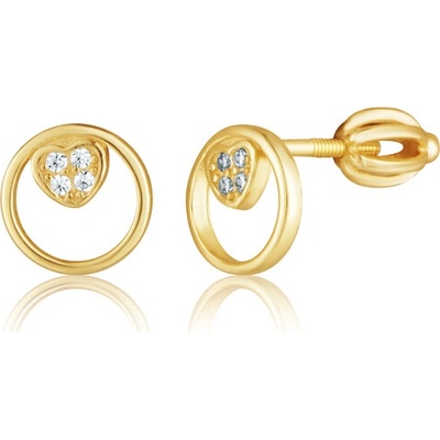 JVD Pozlátené strieborné náušnice so zirkónmi SVLE3443XH2GOSR