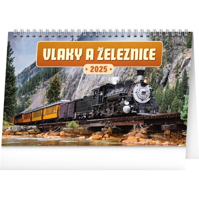 NOTIQUE Stolní Vlaky a železnice 23,1 x 14,5 cm 2025 – Zboží Mobilmania