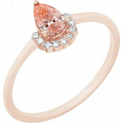 Eppi Zásnubný prsteň s certifikovaným fancy pink lab grown diamantom Dorean RE45365