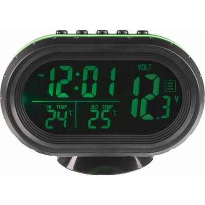 Digitální vnitřní/venkovní teploměr, hodiny a voltmetr | Zboží Auto