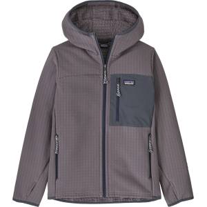 Patagonia Детско поларено яке Patagonia Kid's R2 Techface Hoody Fleece jacket - May Grey - размер XXL (703-8011-0216)