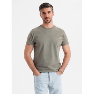 Ombre Clothing Памучна тениска с печат и кръгло деколте - черна Ombre Clothing | Zelen | МЪЖЕ | S