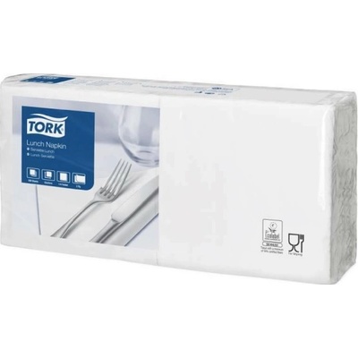 Tork papírové ubrousky 2V bílé 33x33cm