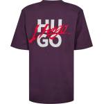 Hugo Тениска Hugo Logo Print Relaxed Fit T-Shirt - Open Purple