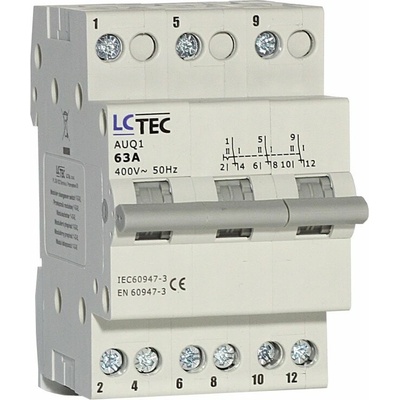LC TEC Přepínač sítí 1-0-2 63A 3P 108361