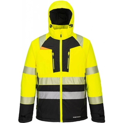 Portwest DX430 DX4 Hi Vis reflexná zimná bunda žltá čierna