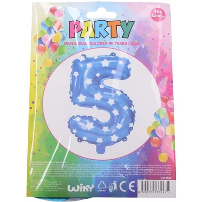 Wiky Balónik nafukovací číslo 5 modrý WKW818490