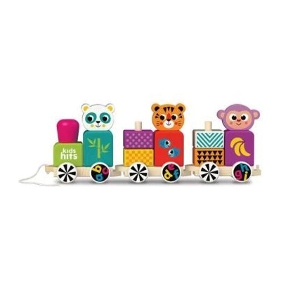 KIDS HITS Детски хитове: дървено влакче със забавни животни