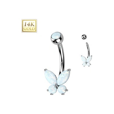 Šperky4U zlatý piercing do pupíku ZL01258-OP17