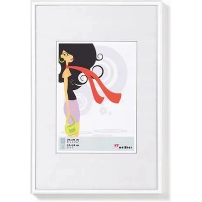 Obrazový rám, plast, 10x15 cm, "New Lifestyle", biely