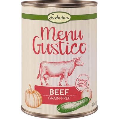Lukullus Menu Gustico Adult hovězí s dýní jablky a oregánem 6 x 400 g