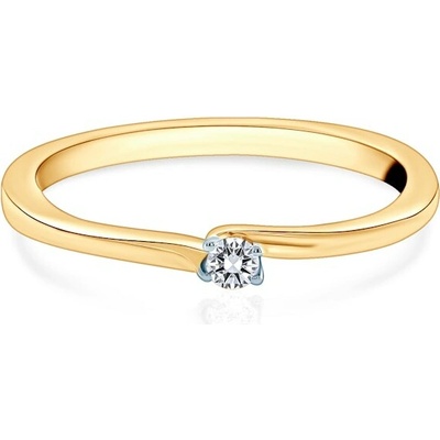 Savicki Zásnubný prsteň žlté zlato diamant SAVPI KU 35148 Z