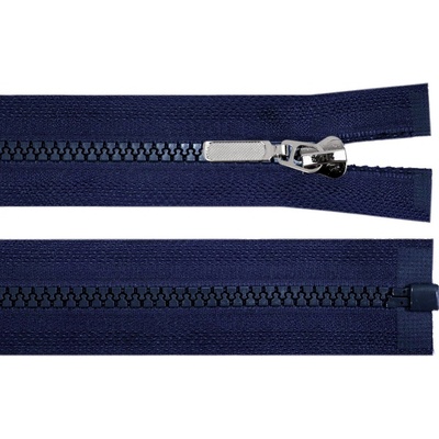 Prima-obchod Kostěný zip No 5 délka 30 cm s ozdobným jezdcem, barva 330 modrá tmavá