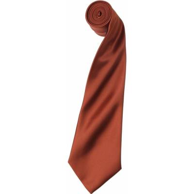 Premier Workwear Pánská saténová kravata PR750 Chestnut