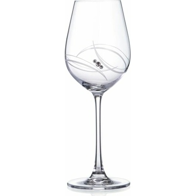 Swarovski Diamante poháre na biele víno Atlantis Epitome s kryštálmi 6 x 400 ml