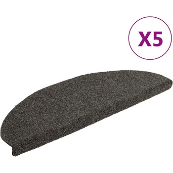 vidaXL Изтривалки за стълби, самозалепващи се, 5 бр. , 65x21x4 см, антрацит, полукръгли, големи