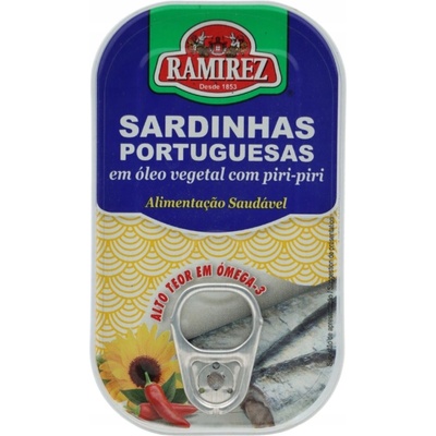 Ramirez Portugalské sardinky v oleji s čili papričkou Piri-Piri 125 g