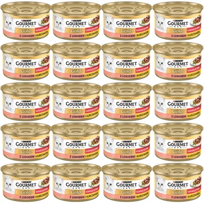 Gourmet Gold Cat losos & kura kúsky šťava 72 x 85 g