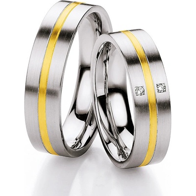 Snubní prsteny se zlatem a diamanty ST133