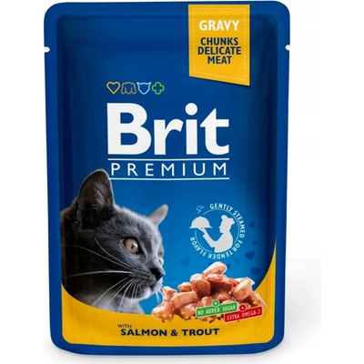 Brit Premium Cat Salmon & Trout 24 x 100 g