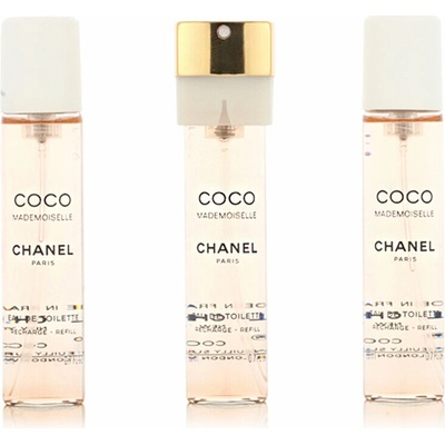 Chanel Coco Mademoiselle EDT 3 x 20 ml náplň + rozprasovac pre ženy darčeková sada