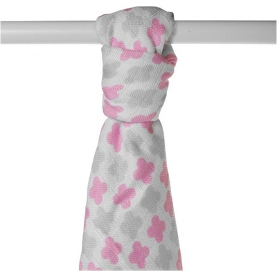 Kikko Bambusová osuška XKKO BMB 90x100 Scandinavian Baby Pink Cross