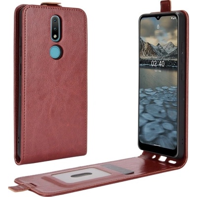 VSECHNONAMOBIL Vyklápěcí pouzdro Nokia 2.4 hnědé 26447
