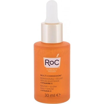 RoC Multi Correxion Revive + Glow Skin Serum озаряващ серум с витамин с на лицето и шията за жени 30 мл