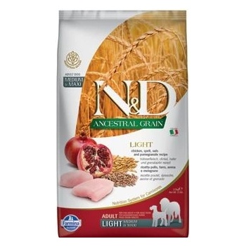 N&D Ancestral Grain Low Grain Light Medium & Maxi chicken and pomegranate 2,5 kg