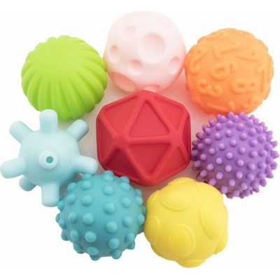 Teddies Sada míčků s texturou gumové 6 7cm