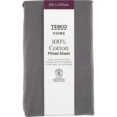 Tesco Home Grey napínacia plachta 100x200