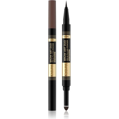 Eveline Cosmetics Brow Art Duo двустранен молив за вежди цвят Dark 8 гр