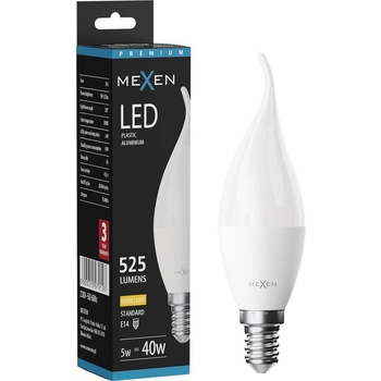 Mexen Nova LED крушка пламък E14, C37, 5W, Топла - 3000K, 525 lm - L106-E14-0530-01 (L106-E14-0530-01)