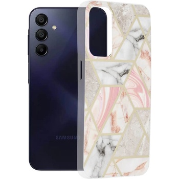 GKK Дамски Калъф за SAMSUNG A15, GKK Elegant Marble Case, Розов (5949419078741)