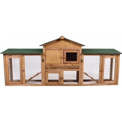 Goleto Dřevěná králíkárna s výběhem 204 x 45 x 84 cm