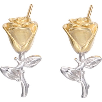 Silenti Jewelry Сребърни обеци "Роза