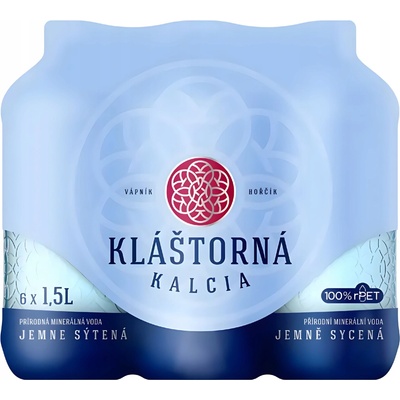 Kláštorná Kalcia Prírodná minerálna voda jemne sýtená 6 x 1,5 l