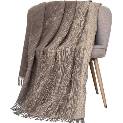 SCANquilt vlněný pléd LAMB SOFT wood hnědosmetanová střední 130x200