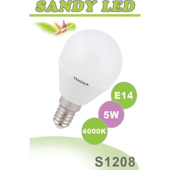 Sandy LED žárovka LED E14 B45 S1208 5W Neutrální bílá