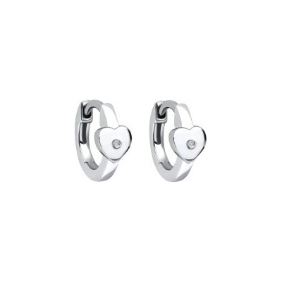 D for diamond Detské strieborné náušnice s diamantom E6394