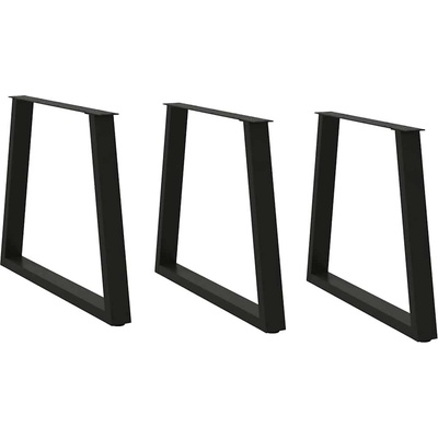 Omaxi 957536 Nohy k jídelnímu stolu ve tvaru V 3 ks černé 80 x 72-73,3 cm ocel – Zbozi.Blesk.cz