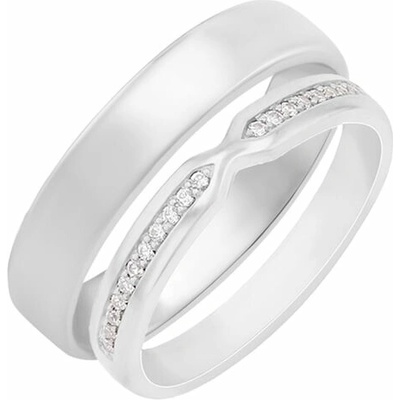 Eppi Eternity prsteň s lab grown diamantmi a pánský komfortný prsteň Musa RW44149