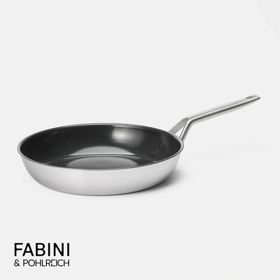 Pánev FABINI & Pohlreich 2.0, ø 30 cm - Nepřilnavá nerezová beznýtová pánev z vícevrstvé nerezové oceli bez poklice