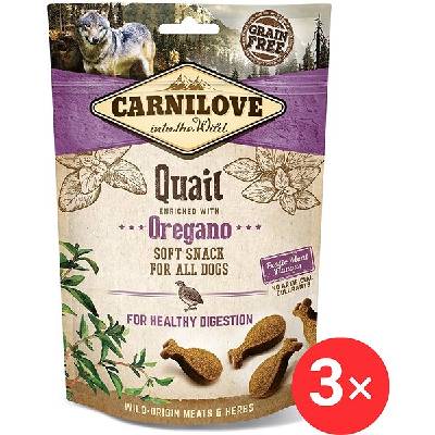 Carnilove Dog Semi Moist Snack Quail enriched with Oregano 3× 200 g