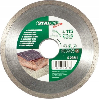Stalco diamantový kotúč plný 115 x 1,9 x 22,23 mm S-29211